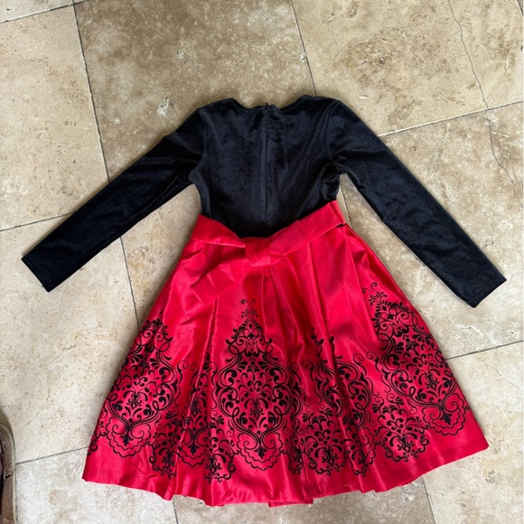 Bonnie Jean, little girl 6X red and black dress excellent condition - Picture 3 of 12